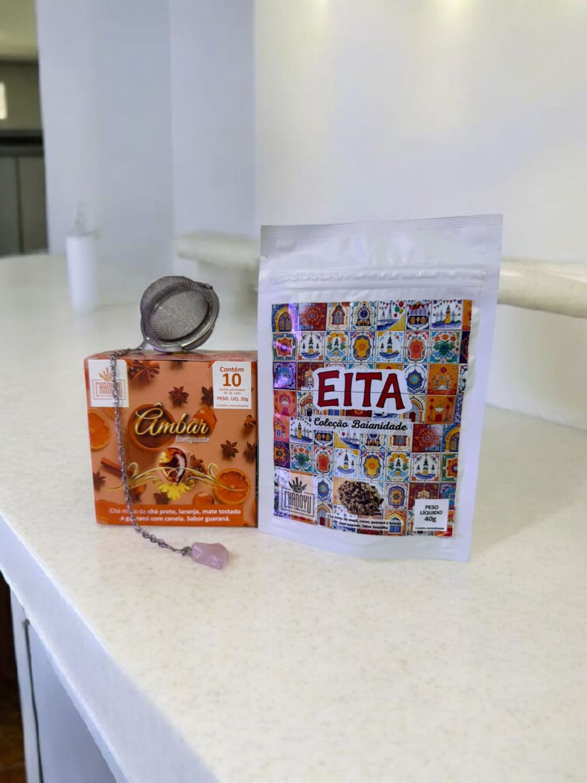 Kit Ritual da Manhã Âmbar caixa + Eita refil + infusor