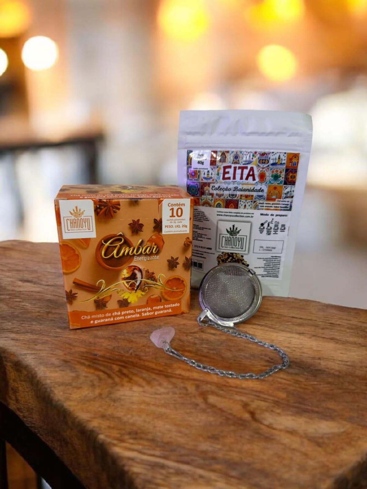 Kit Ritual da Manhã Âmbar caixa + Eita refil + infusor