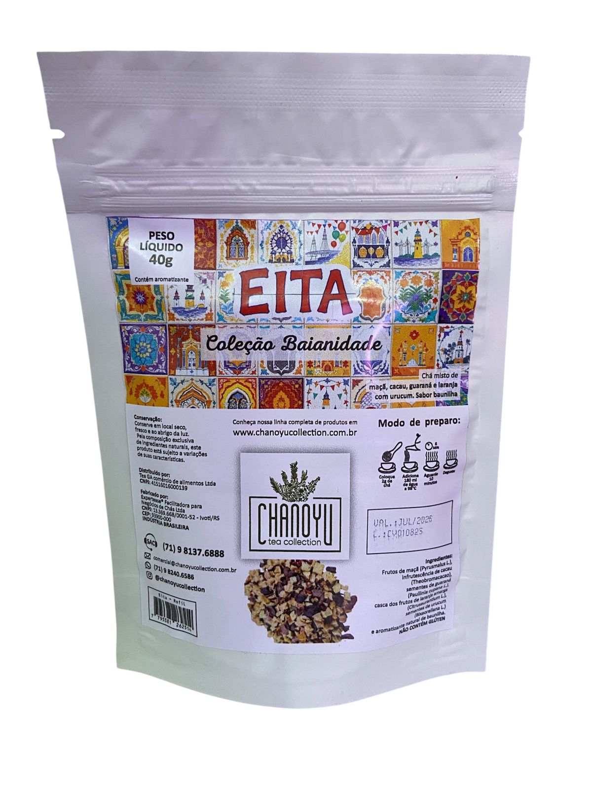 Eita refil - chá misto de maçã, cacau, laranja com urucum