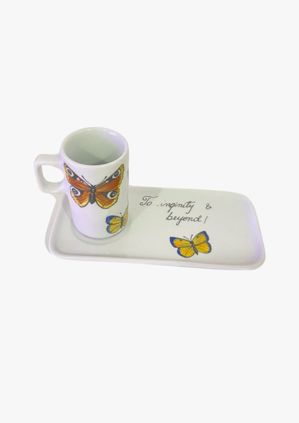 Conjunto Porcelana Xicara e Pires com Frases Motivacionais - Mesa Posta