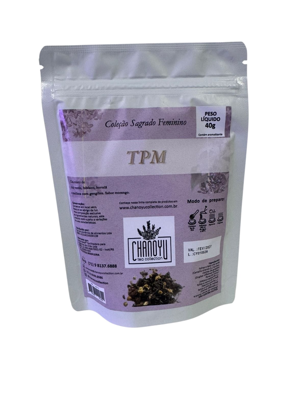 TPM refil - chá verde, hibisco, hortelã e melissa 40g