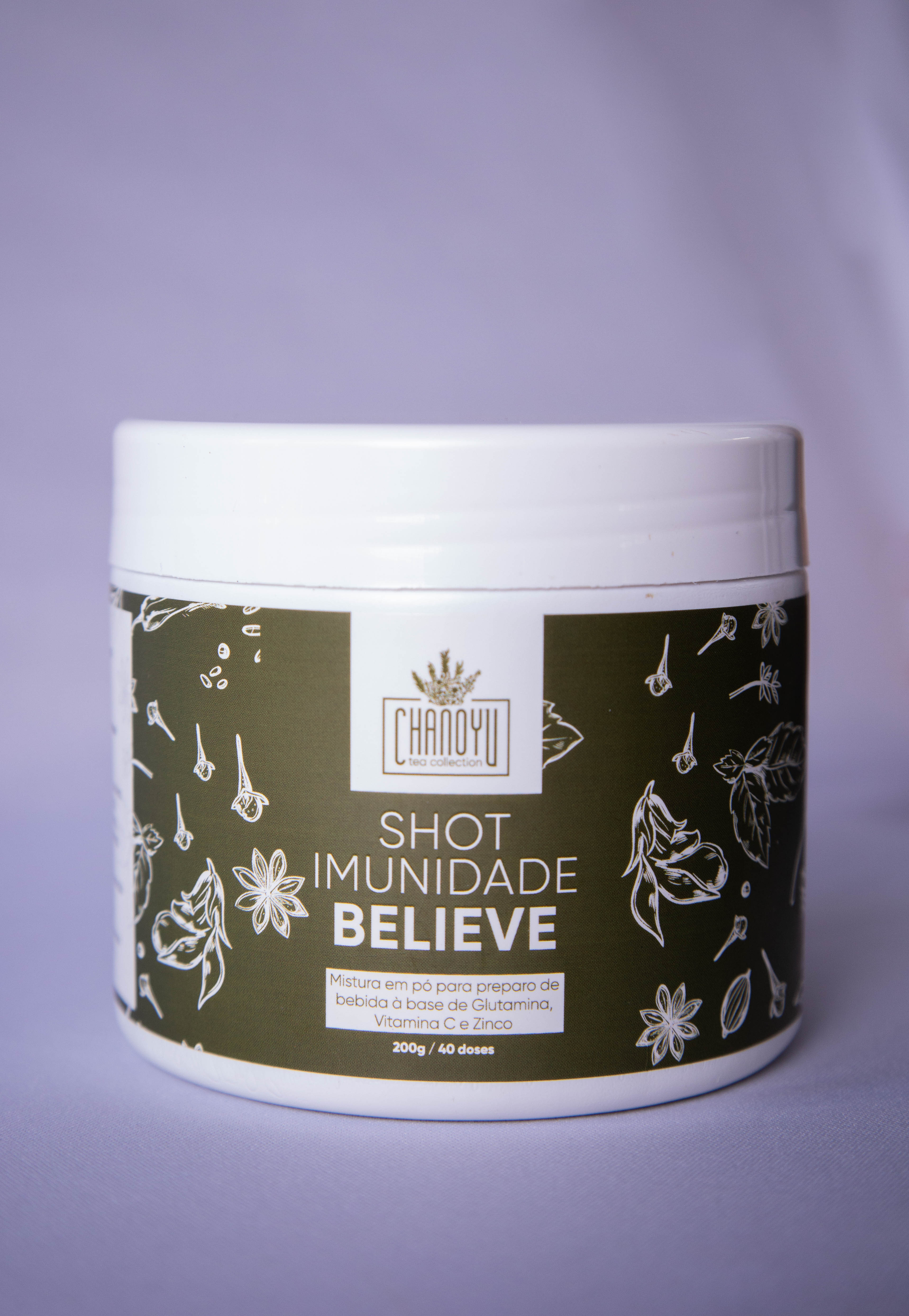 Suplemento natural com glutamina, vitamina c e zinco - Shot Imunidade 200g
