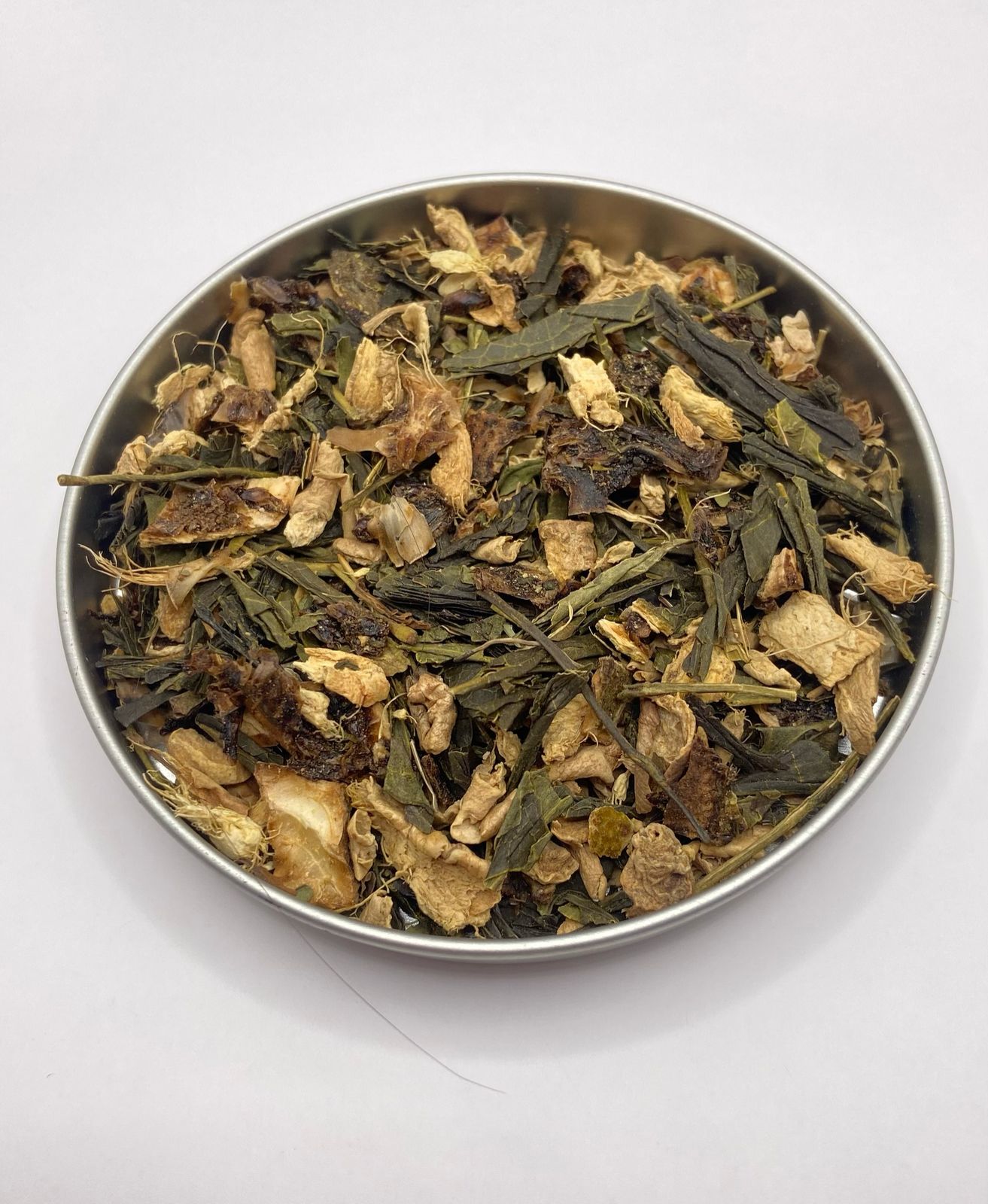 Chá Detox - chá verde, limão, erva doce e hortelã com gengibre - Sabor limão (Lata 40g)