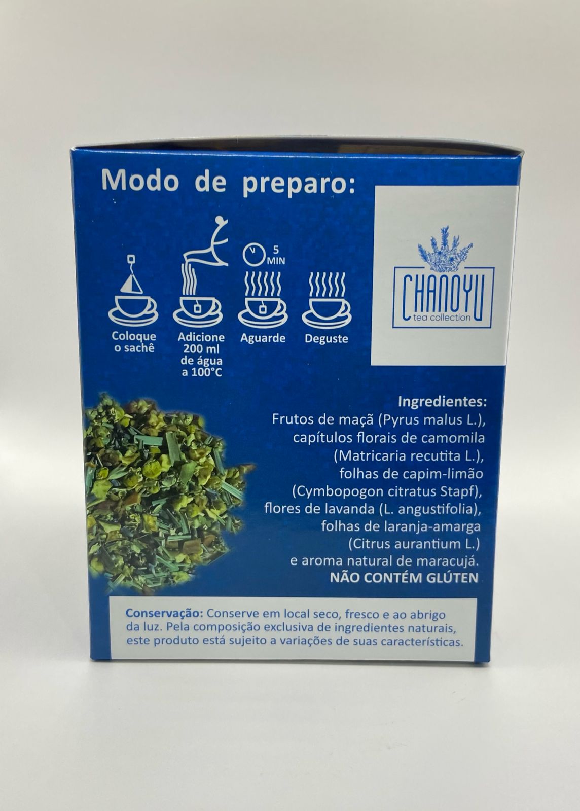 Chá Relaxante - chá misto de maçã e camomila - Sabor Maracujá