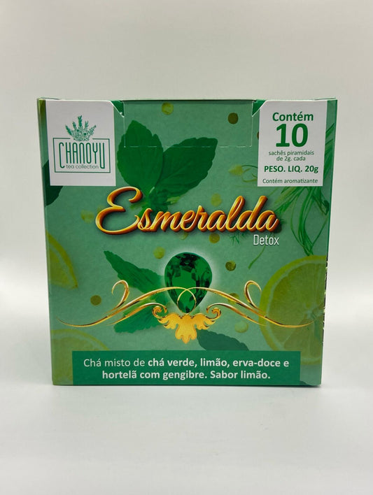 Chá Detox - chá verde, limão erva-doce e hortelã - Sabor Limão