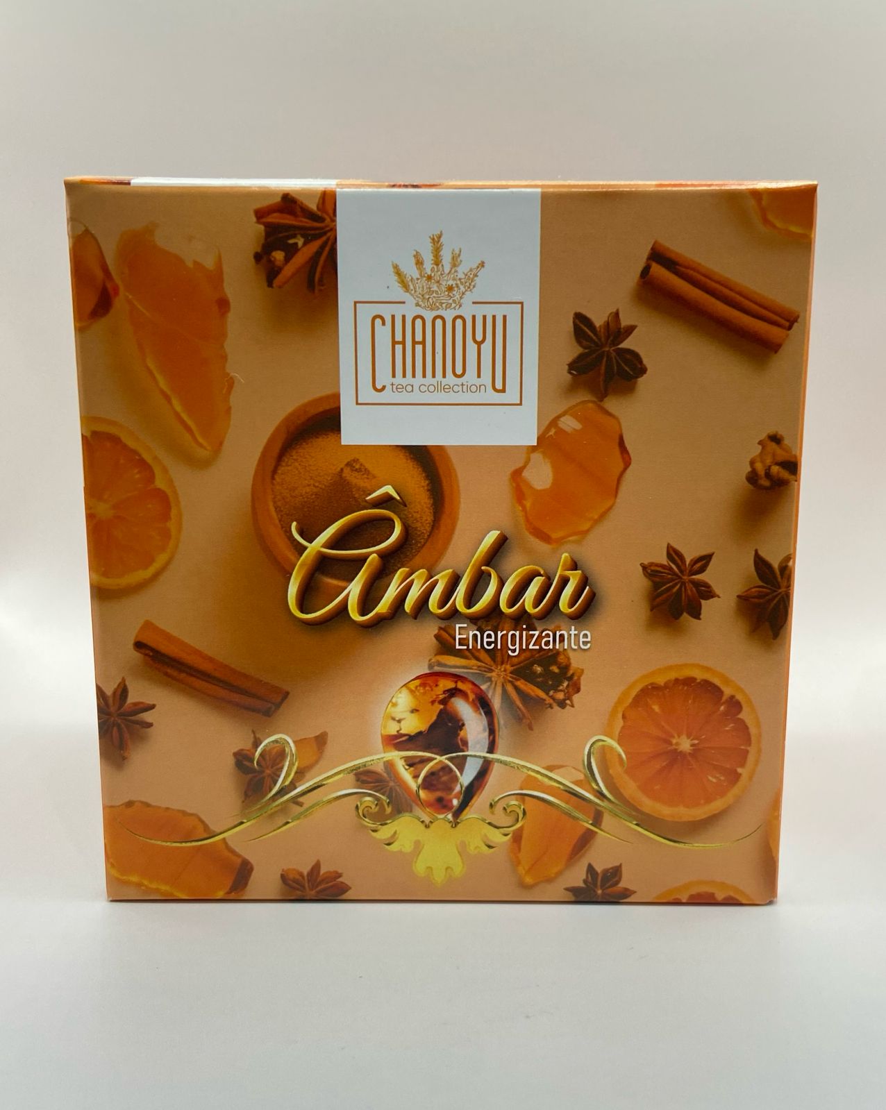 Chá Energizante - chá preto, laranja, mate tostado e guaraná com canela - Sabor Guaraná
