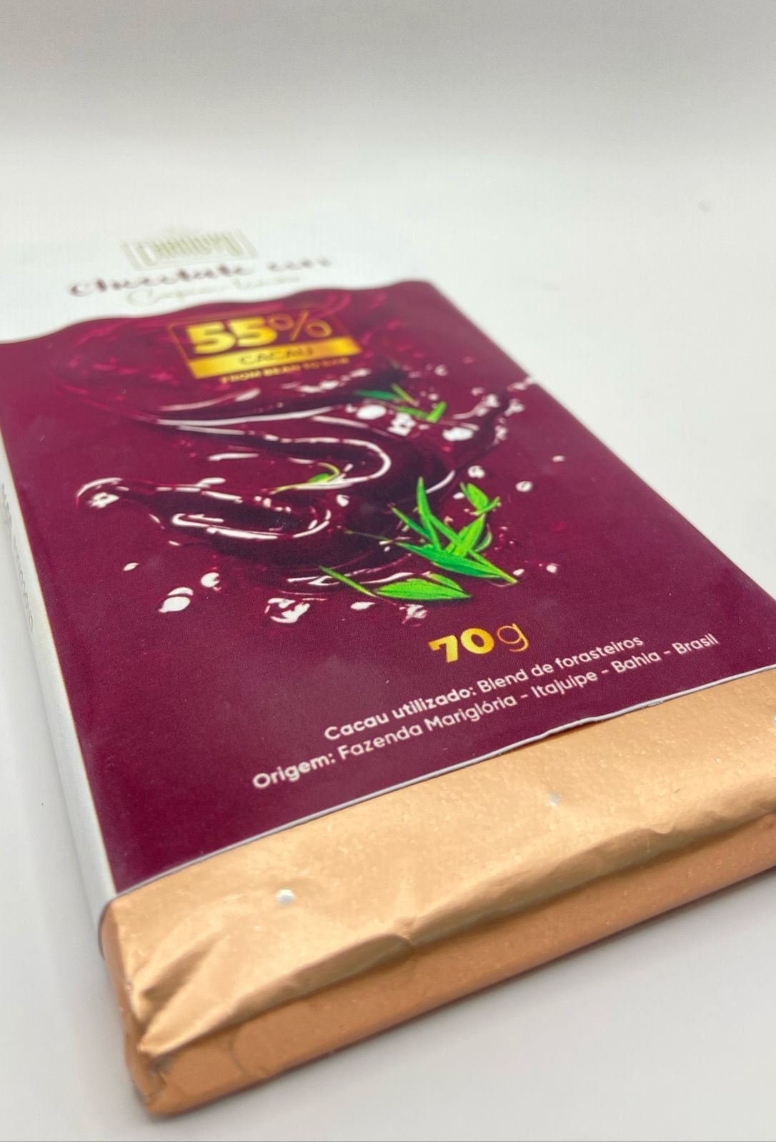 Chocolate com capim-limão 55% Cacau