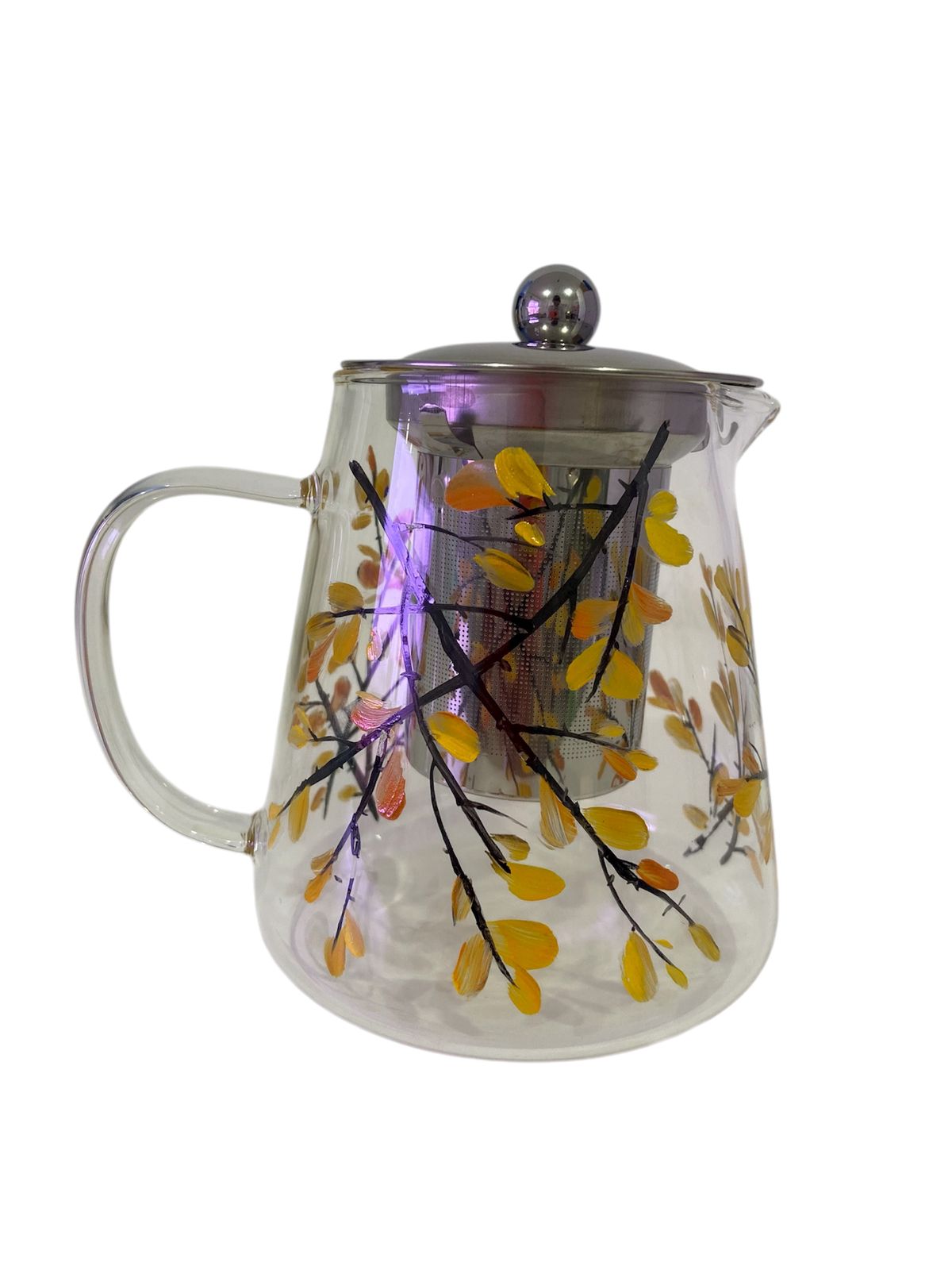Chaleira de Vidro com Infusor 700 ml – Pintado à Mão