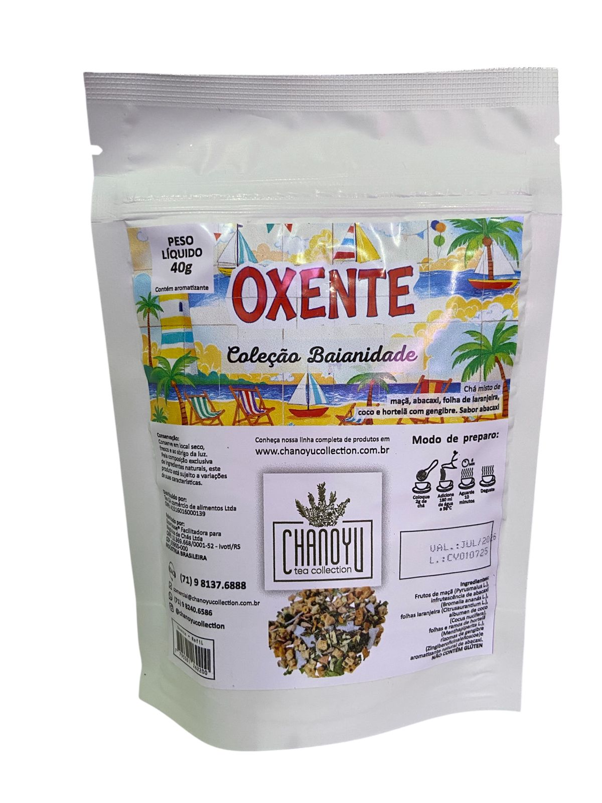 Oxente refil - Chá misto de maçã, abacaxi, coco e hortelã