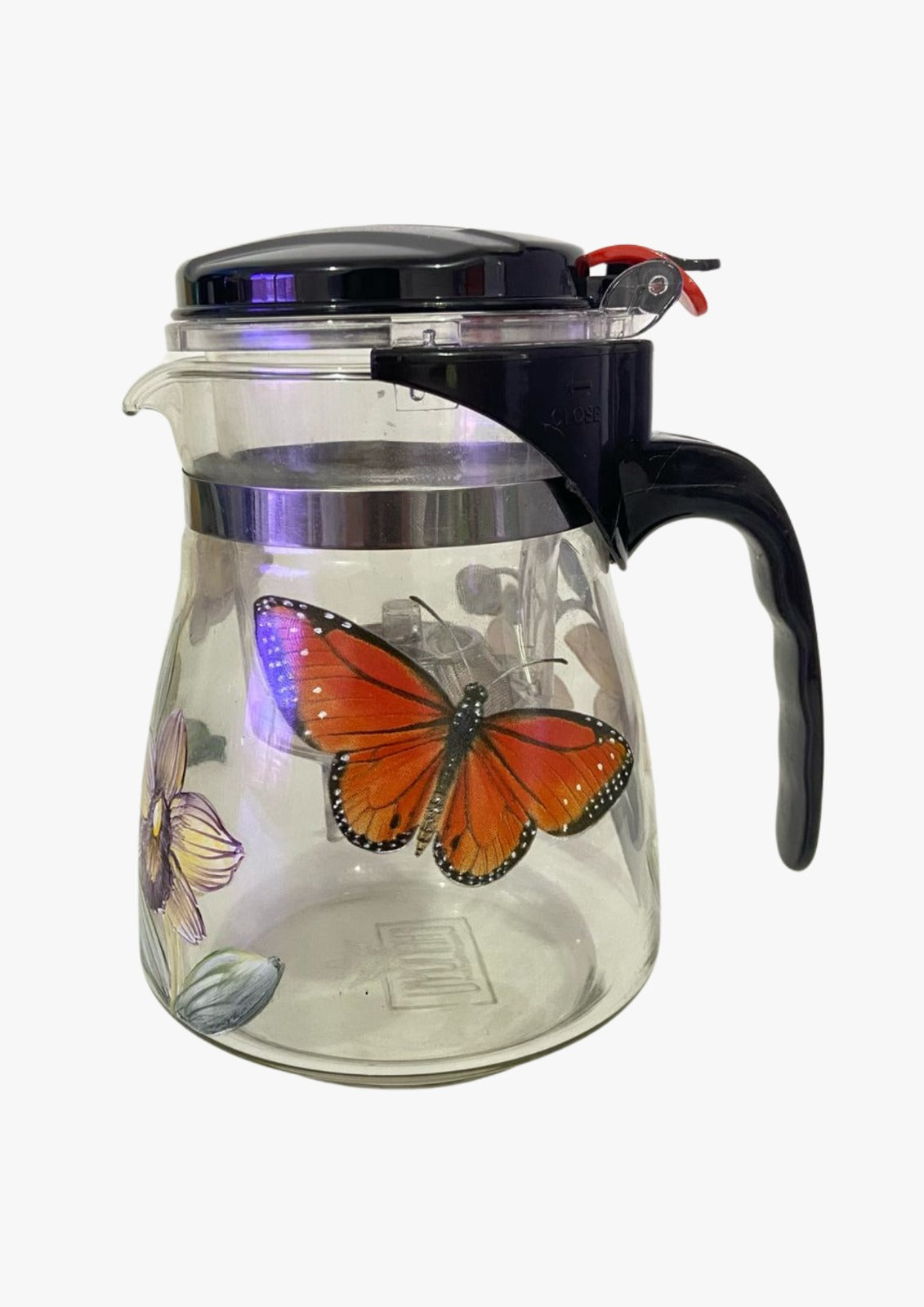 Bule Chaleira de Vidro com Infusor Aço Inox para Chá 600ml