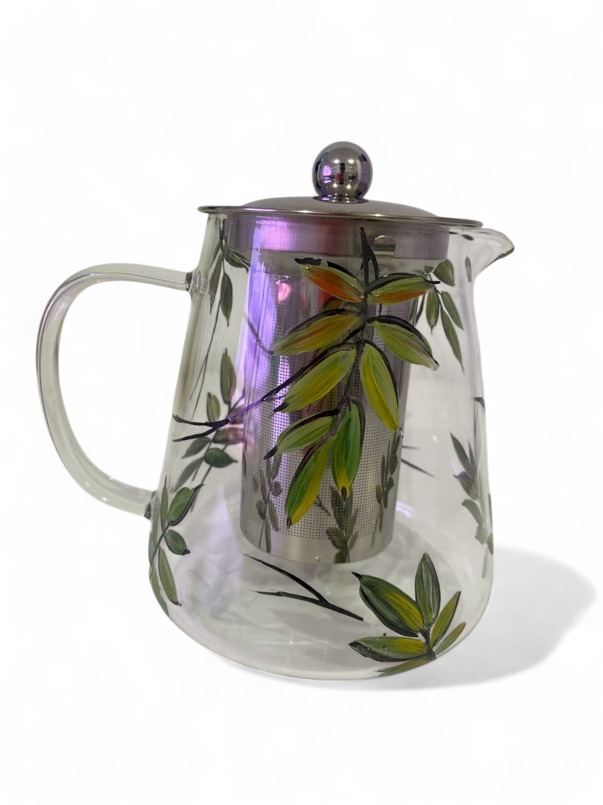 Chaleira de Vidro com Infusor 700 ml – Pintado à Mão