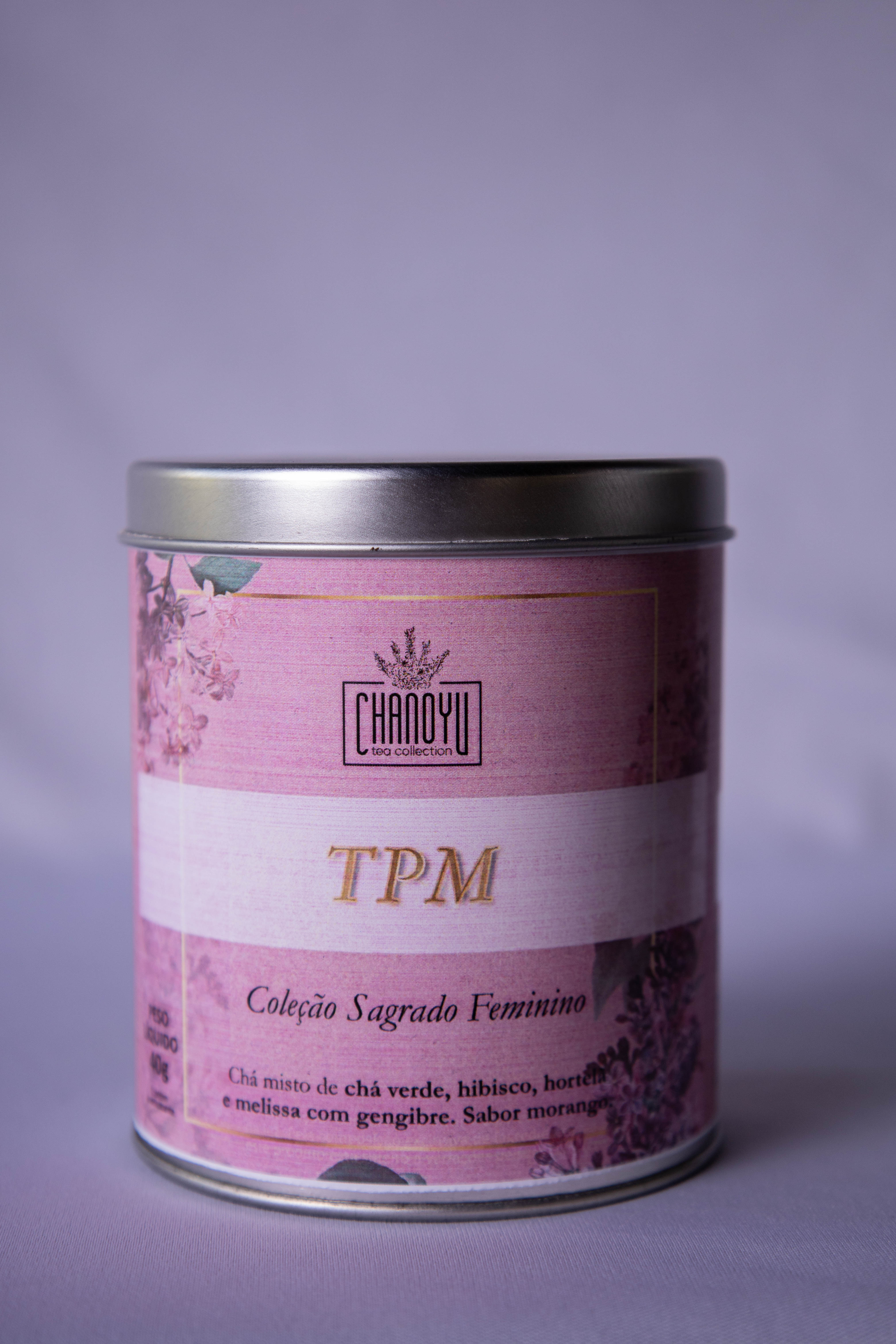 Chá TMP - hibisco, hortelã e melissa com gengibre (lata 40g)